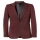 Red Slim-Fit Cotton Suit Jacket