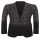 Black Degrade Check Wool Jacket